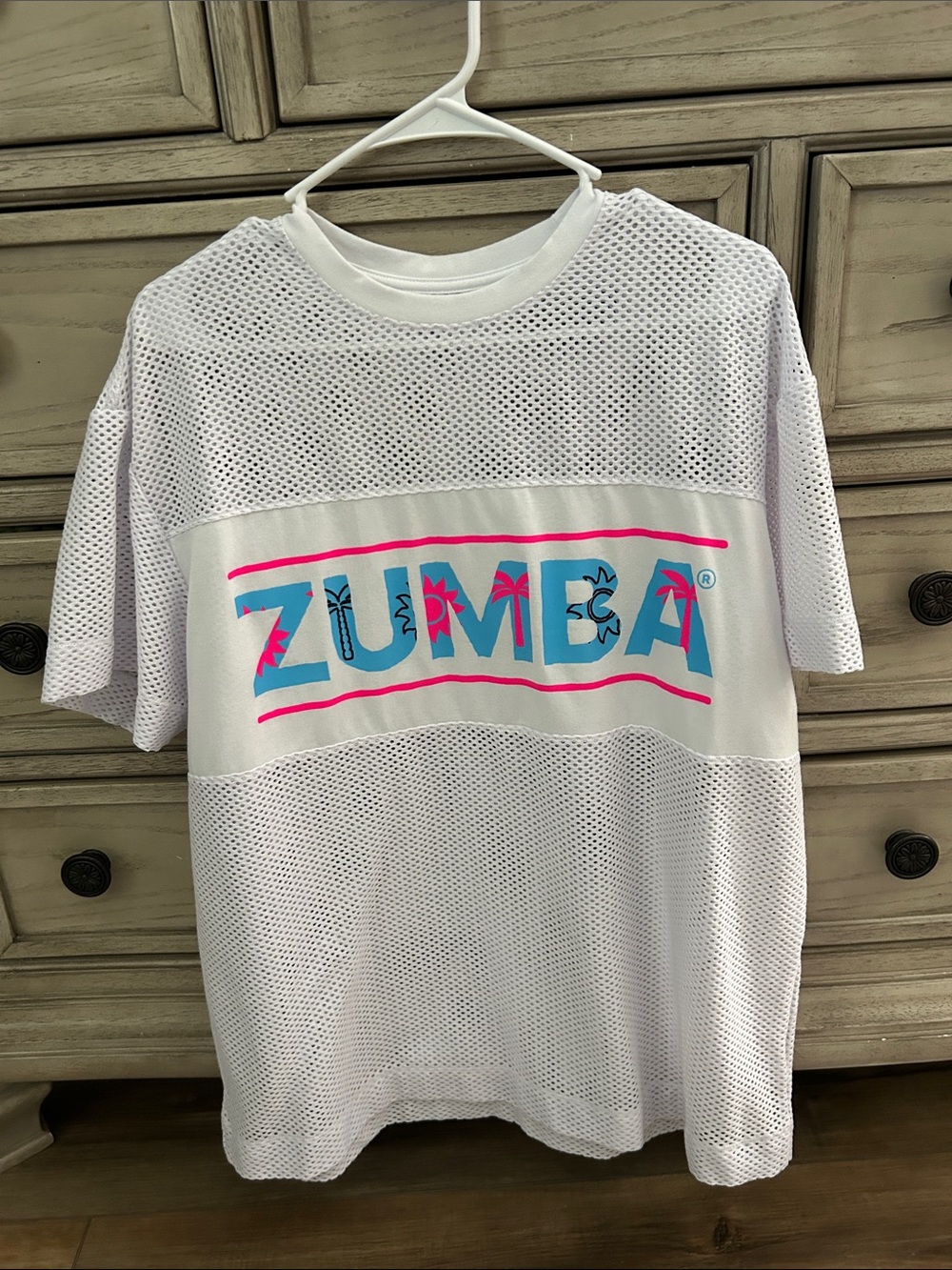 Zumba Cruise White Mesh Tee